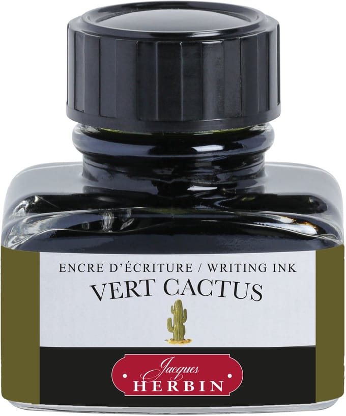 Jacques Herbin Vulpen inkt - Inktfles - Vert Cactus - 30 ml - Groen