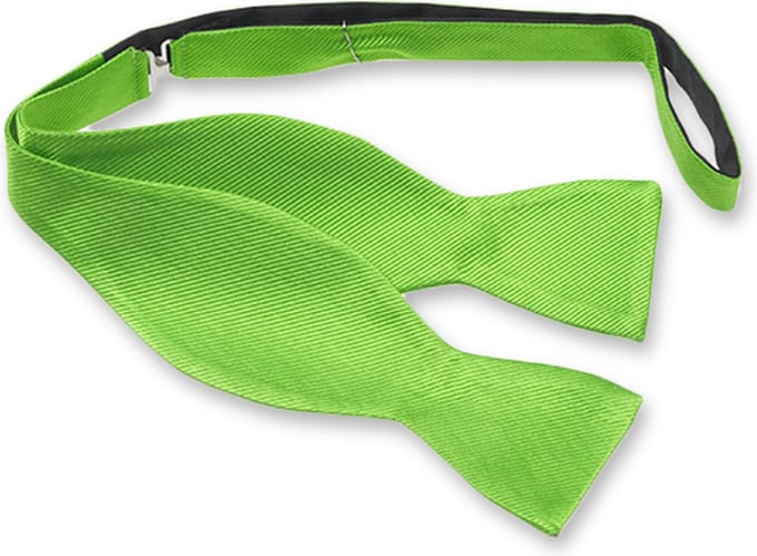 E.L. Cravatte Zelfstrikker Strik - Appelgroen - 100% Zijde