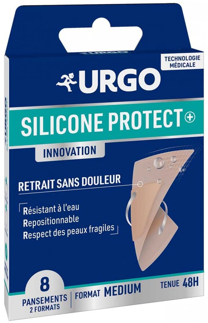 Urgo Silicone Protect 8 Pleisters Medium 2 Formaten