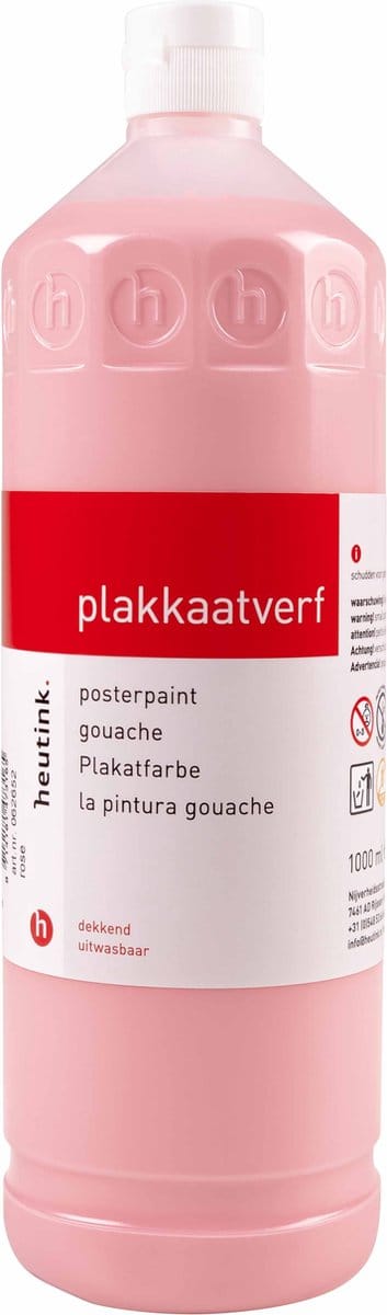 Plakkaatverf Heutink roze- flacon à 1000ml