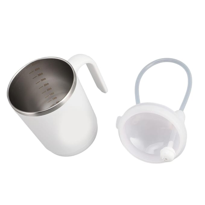 Revalidatiebeker met Rietje 450ml 304 Roestvrij Staal Silicone L(for 6.5-9kg) white