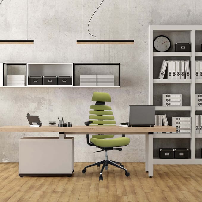 ERGO LINE II PRO | Stof - Professionele bureaustoel Groen