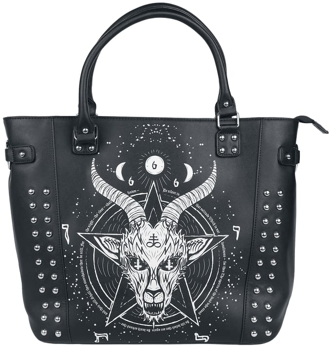 Jawbreaker - Gothic Handtas - Baphomet - voor Vrouwen - zwart-wit