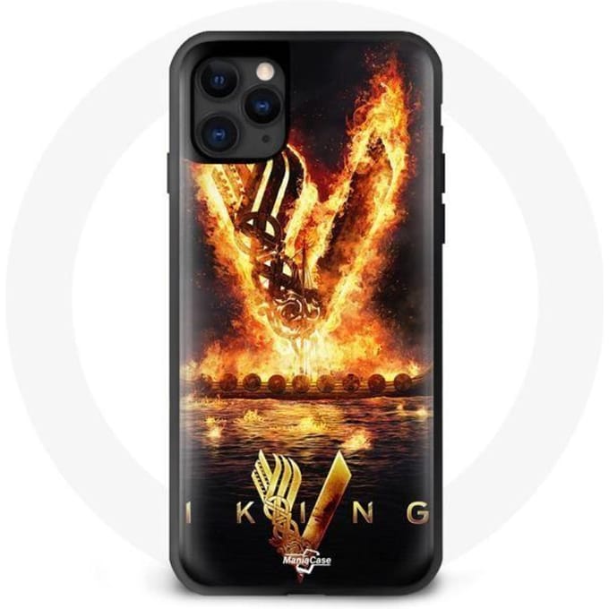 Coque pour Iphone 13 Pro - MANIACASE - Vikings Saison 6 - Silicone Noir - Souple - Mixte noir