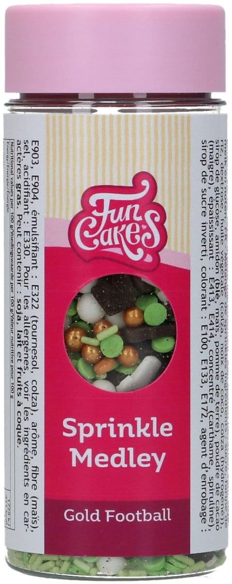 FunCakes Sprinkle Medley - Gouden Voetbal - 65g - Eetbare Taartdecoratie