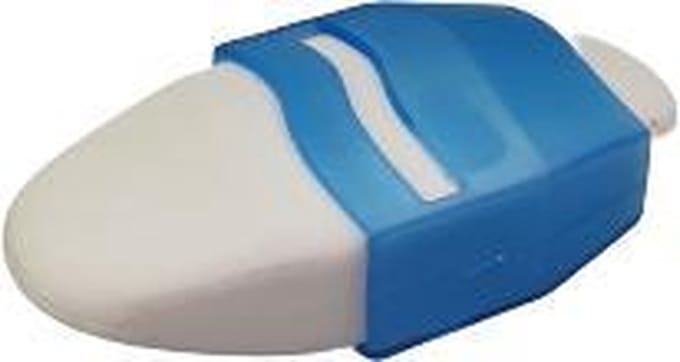 Gum met handgrip - Wit / Blauw - Kunststof