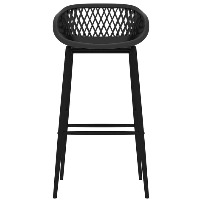 vidaXL - Barstoelen - 4 - st - zwart