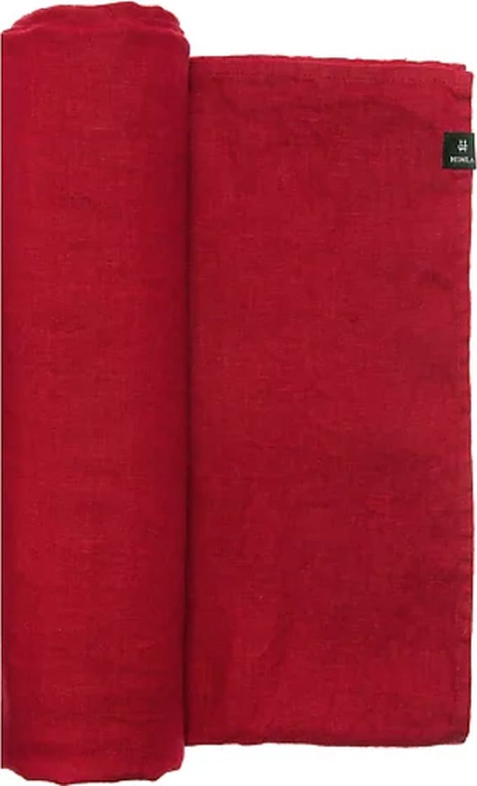 Himla Sunshine linnen Tafelkleed - True red - 145x330 cm