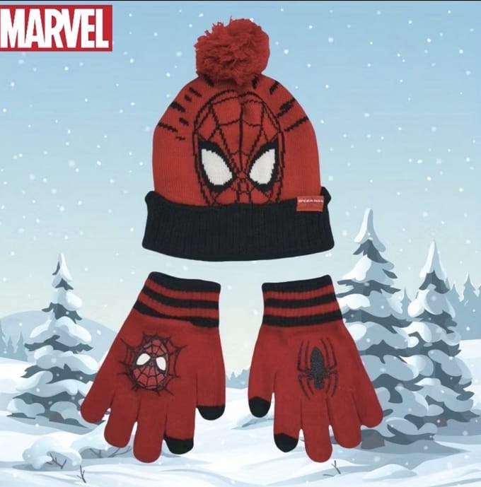Spiderman set winter - kind - koud - handschoen - muts