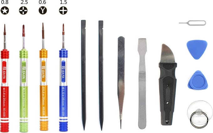 Let op type!! JIAFA JF-878 13 in 1 Repair Tool Set for iPhone / Samsung / Xiaomi