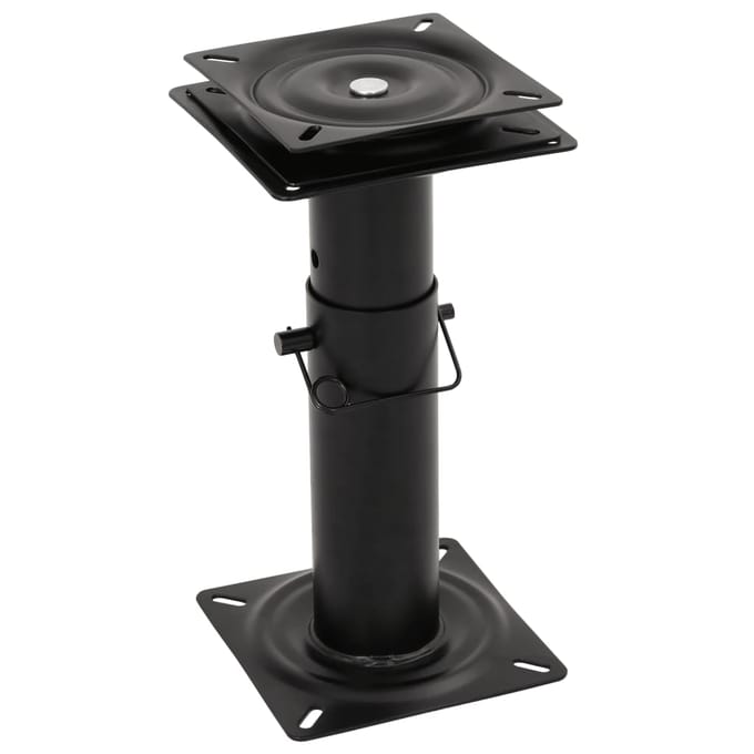 vidaXL - Bootstoelpoot - verstelbaar - met - 360° - draaiplateau - staal