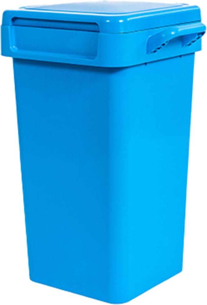 Afvalbak 'Napo' - 70L - Blauw - Afvalscheiding binnen & buiten - Opbergbox