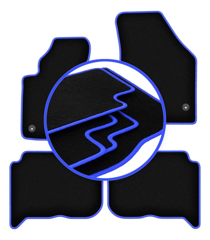 CARLUX-BLUE automatten voor: Volkswagen Touran I FL minivan (2010-2015)