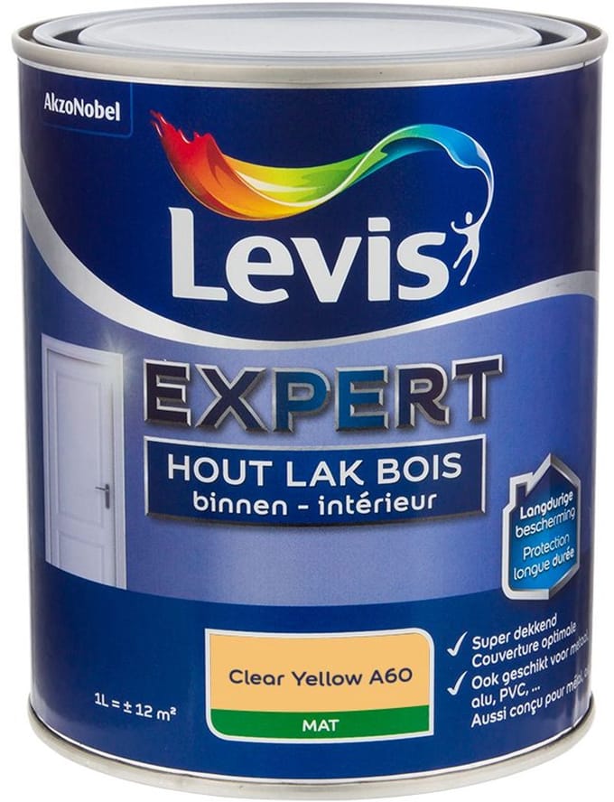 Levis - Expert Hout Lak Binnen Mat Mix - Clear Yellow A60 - Mengverf - 1 L