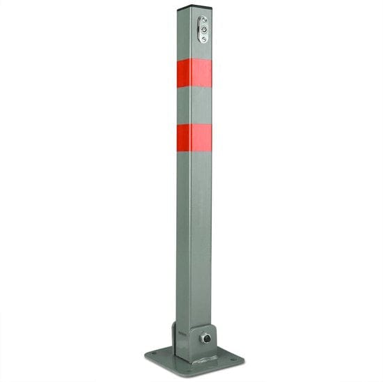 Deuba Parkeerpaal – Staal Incl. Sleutels 65,5x5cm - Grijs