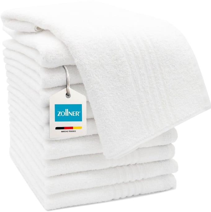 Dailygoods - 10-delige set handdoeken 50x100 cm, hotelkwaliteit wit