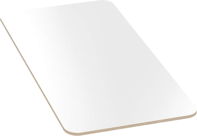 Multiplex Tafelblad - Werkblad Plaat - Doe-het-zelf - Krasbestendig Melamine - 80x40 cm - Wit