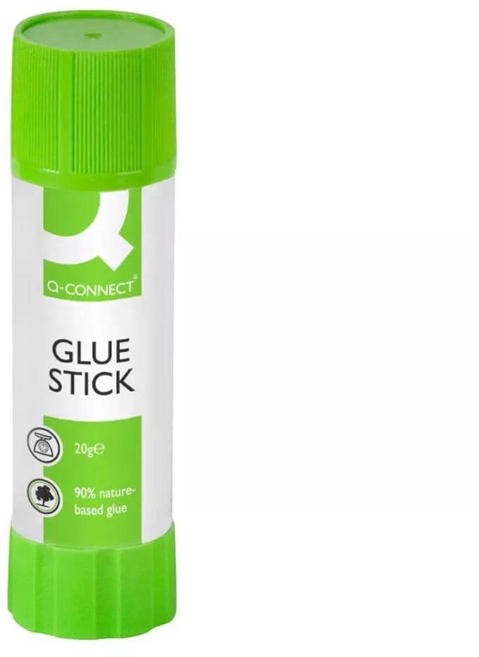 Q-CONNECT plakstift 20 g, Pak van 12 stuks