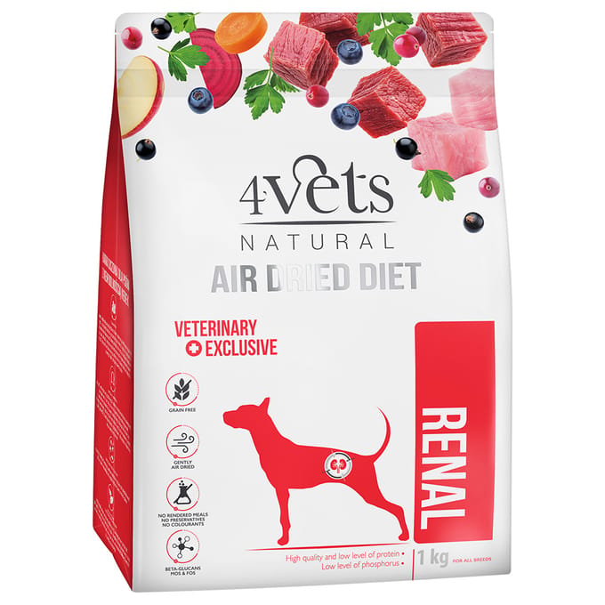1kg 4vets Natural Renal Droog Hondenvoer