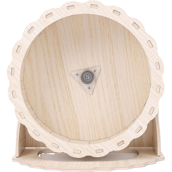 Houten Hamsterwiel Kleine Dier Bewegingswiel Multifunctioneel Stil Hamster Renwiel Speelgoed beige