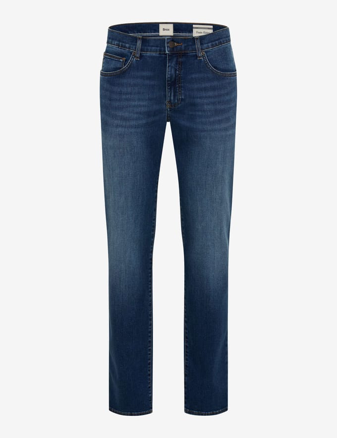 Brax Heren Jeans  Style CADIZ DARK BLUE USED, denim blauw regular, maat 36/36