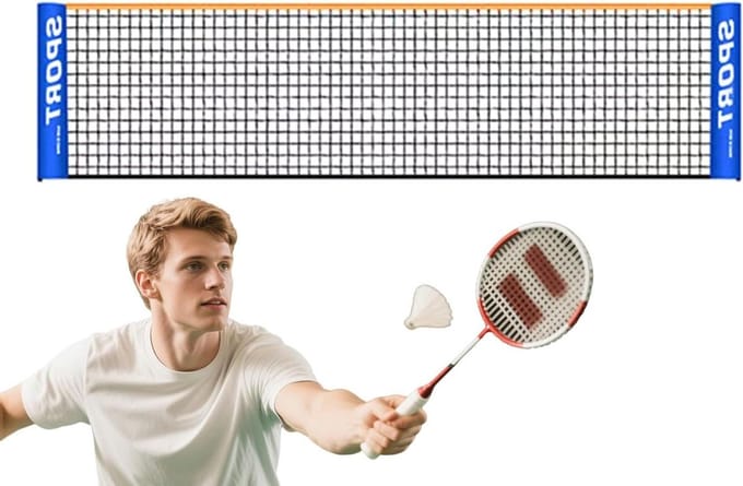 Badminton Net - Sportnet Draagbaar - Buiten Sporten - Flexibele Hoogte - 310x76 cm - Niet gespecificeerd