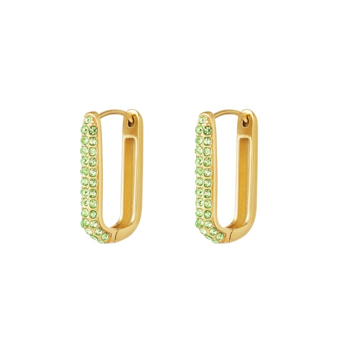Flawless Shimmer Spark Oorbellen Large - Groen