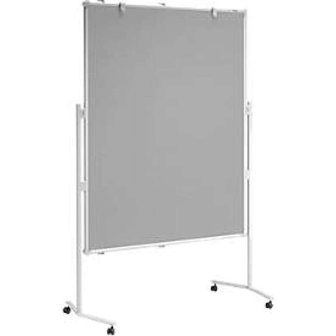 MAUL presentatiebord Pro, B 1200 x H 1500 mm, textiel/textiel, grijs