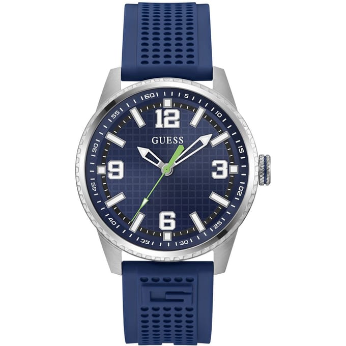 Guess Varsity G GW0890G1 Horloge - Siliconen - Blauw - Ø 42 mm