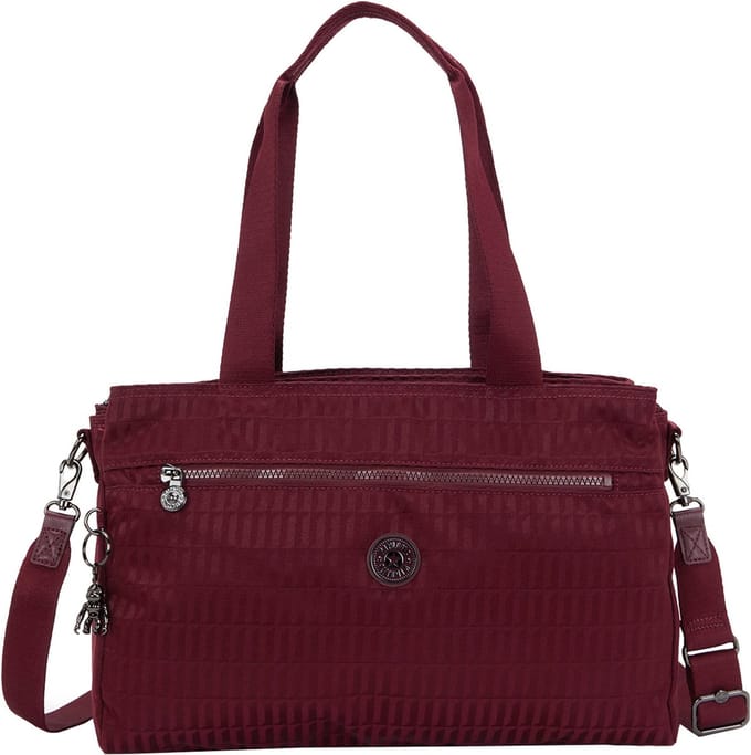 Kipling Elysia Work S e jq maroon tile jacquard
