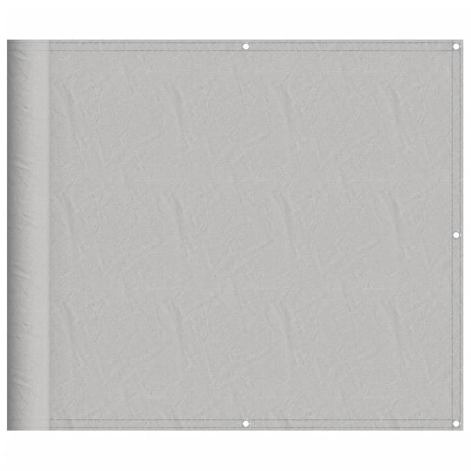 vidaXL - Balkonscherm - 90x500 - cm - 100% - oxford - polyester - lichtgrijs