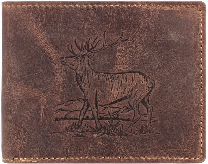 GREENBURRY portemonnee Vintage Wallet Brown Stag bruine