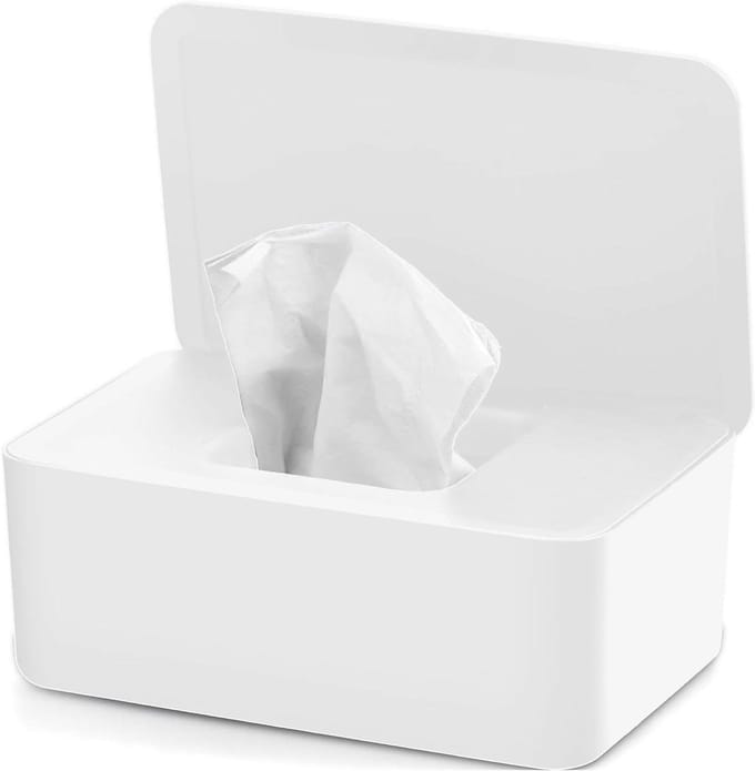 Doekjeshouder - Wipe Box - Georganiseerd verschonen - Stijlvol design - 18.5 x 12 x 7 cm - Wit