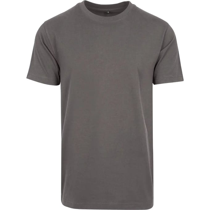 Build Your Brand - Rond Hals T-Shirt - Dark Shadow maat L