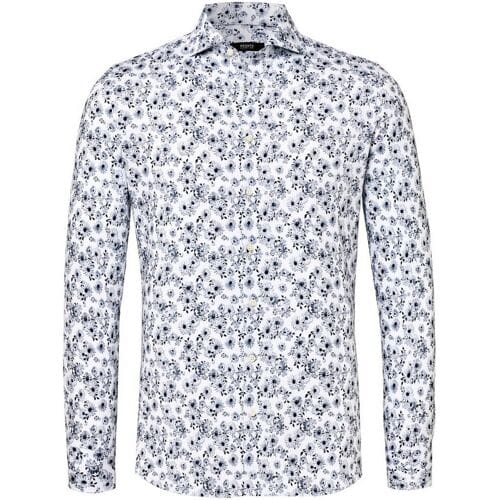 Desoto Luxury Overhemd Multi Flowers Pattern Grijs-Wit / male