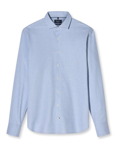 OLYMP Signature Casual Overhemd, Tailored Fit, Kent, Bleu