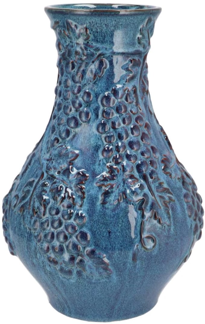 Daan Kromhout - Vaas - Inga Grape - Keramiek - Blauw - 25x25x35cm