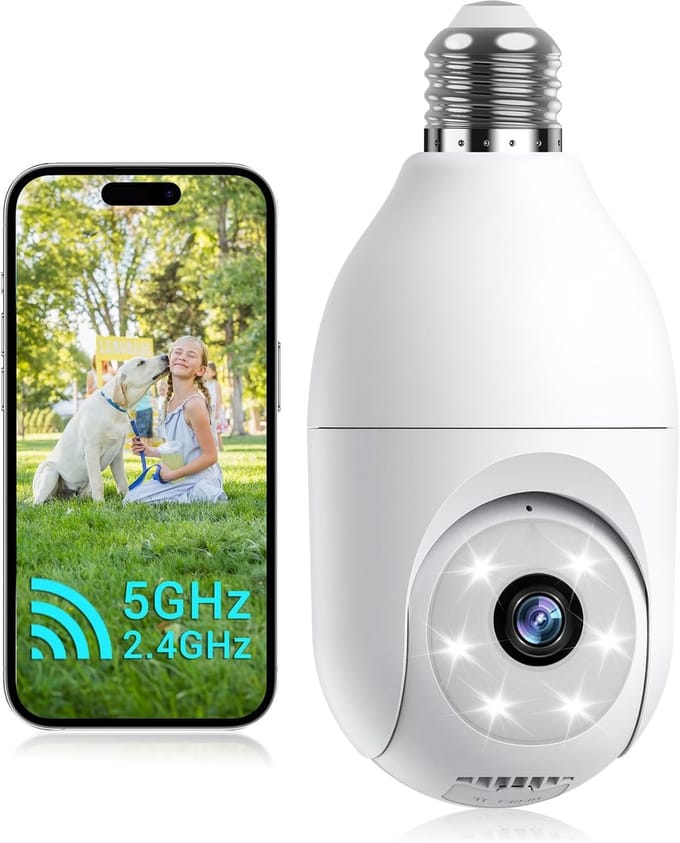 Draadloze Buitenbeveiligingscamera met WiFi, AI Herkenning en Bewegingstracking