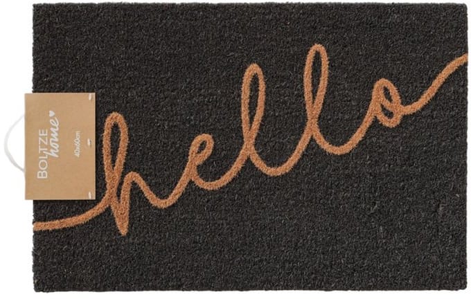 Boltze - Deurmat - Schoonloopmat - Hello - Kokos - 60x40cm