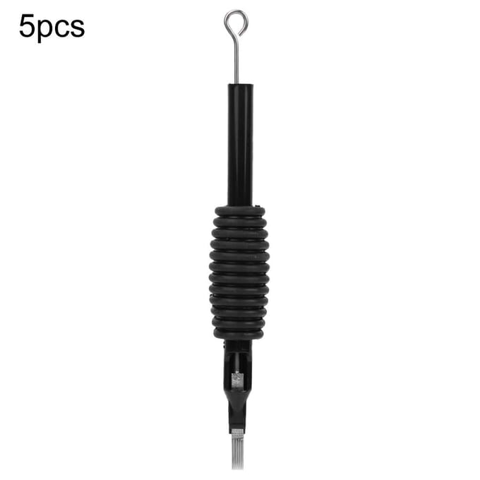 5 Stuks 19mm Wegwerp Steriele Tattoo Naalden Met Siliconen Buis Tip Grip (11M1) black