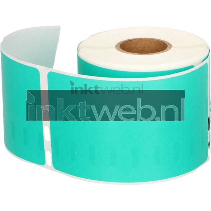 FLWR - Labels / Dymo 99014 Adreslabel groot / groen / Geschikt voor Dymo