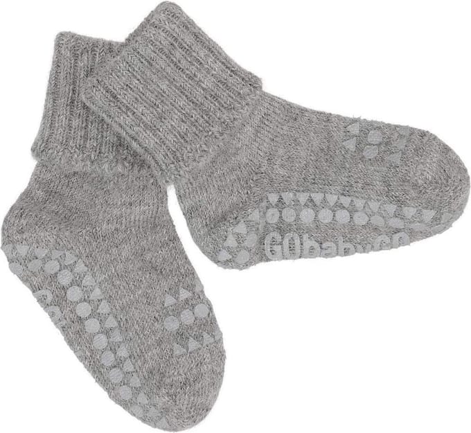 Gobabygo Sokken Alpaca Junior Wol/siliconen Grijs Maat 20-22