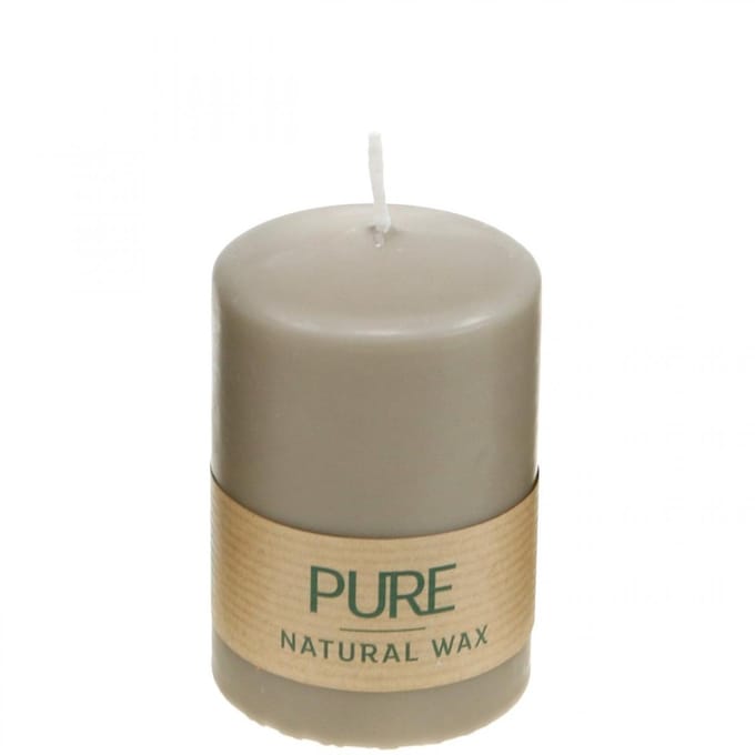 Pure stompkaars bruin 90/60 natuurlijke waskaars duurzame stearine koo