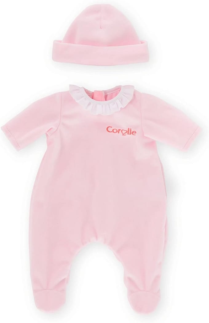 Pyjama met Muts Roze voor Pop van 30 cm Geschikt vanaf 18 Maanden