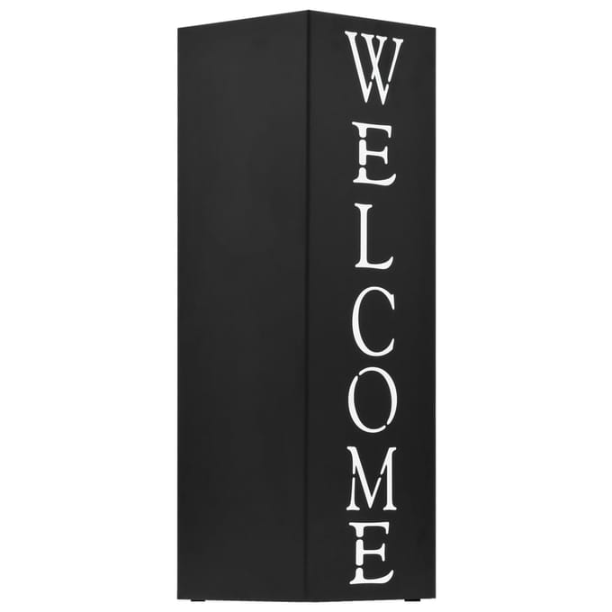 vidaXL - Parapluhouder - Welcome - staal - zwart