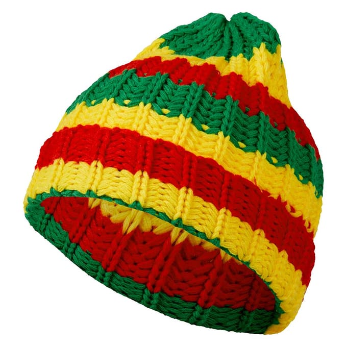 Feestmuts gebreid - warme feestmuts - One size / Rood/geel/groen