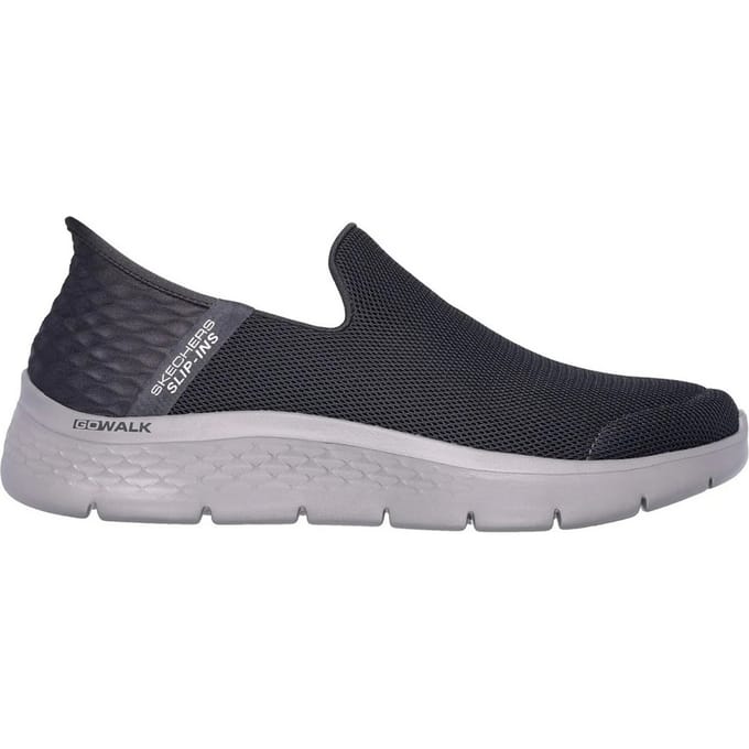 Skechers Heren Go Walk Flex Hands Free schoenen (Donkergrijs)