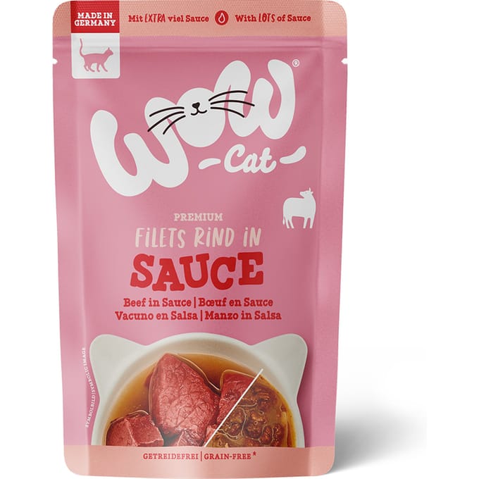 WOW CAT - Sauce Pouchbeutel 8x85g | Rind