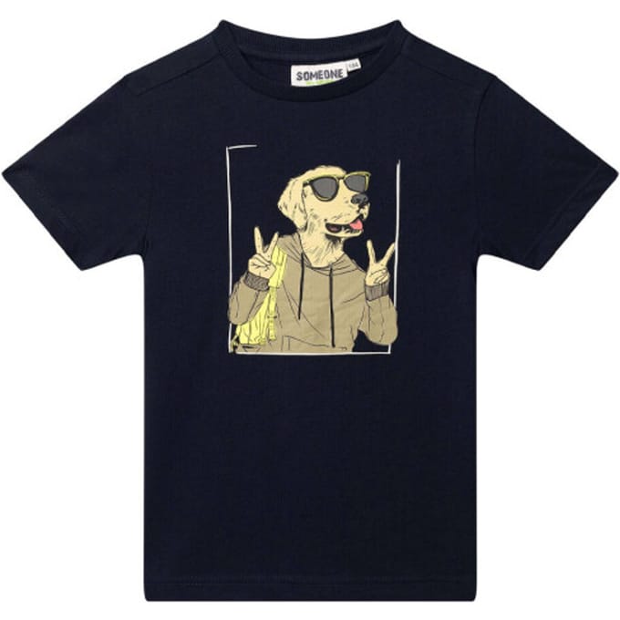 Someone ISAAC-SB-02-G Jongens T-shirt - NAVY