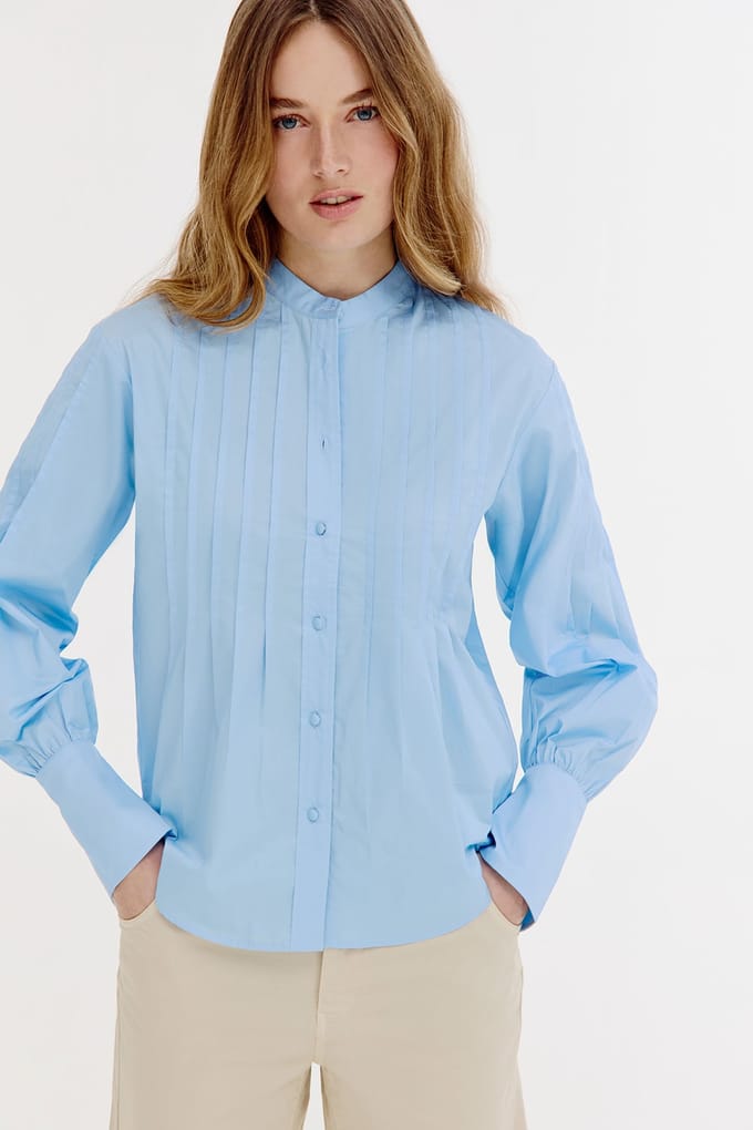Josephine & Co Bellamy Blouse Light Blue Größe: 36 | Longsleeves Outlet | Damen | Blau